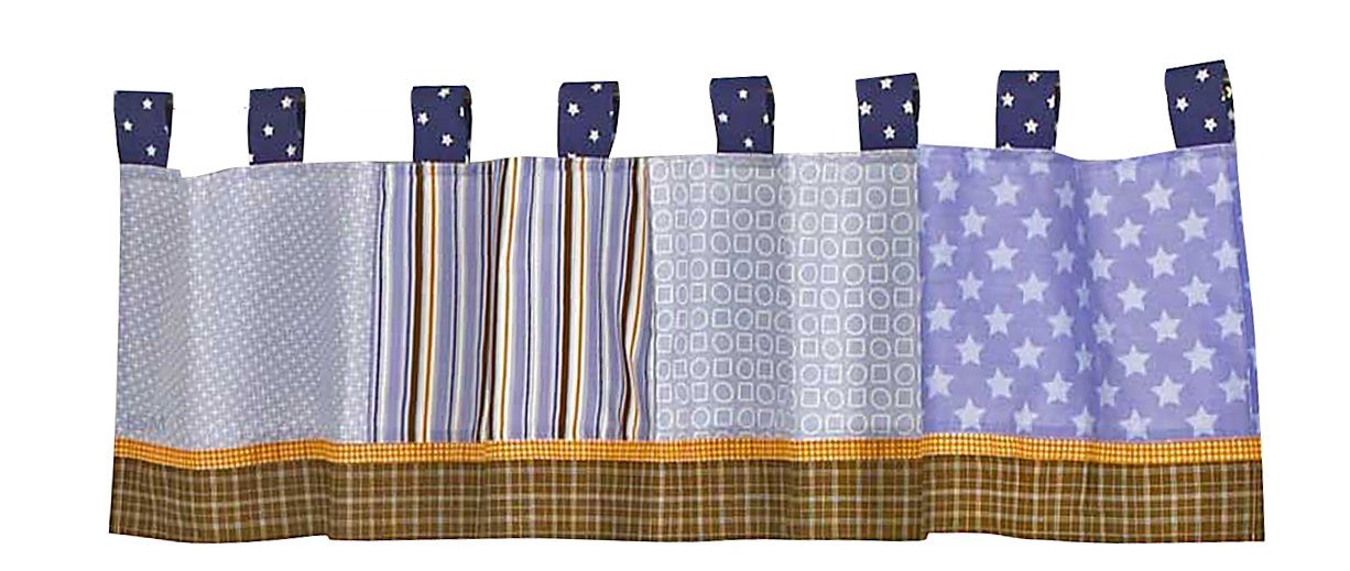COCALO BABY WINDOW VALANCE - MONKEY MANIA - BLUE BROWN BOYS