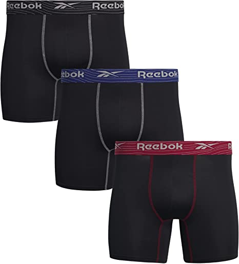 REEBOK MEN'S PACK 3 - 213 P22 COOL BURG STRIP - MEDIUM UNDERWEAR X3 BOXER BRIEFS