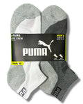 PUMA SOCKS MEN'S - QUARTER CUT - NEXO 253 - WHITE GREY - LARGE (10-13) PACK 6 XX
