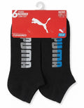 PUMA SOCKS MEN'S - LOW 263 - OASIS BLACK BLUE - LARGE - PACK 6 XX