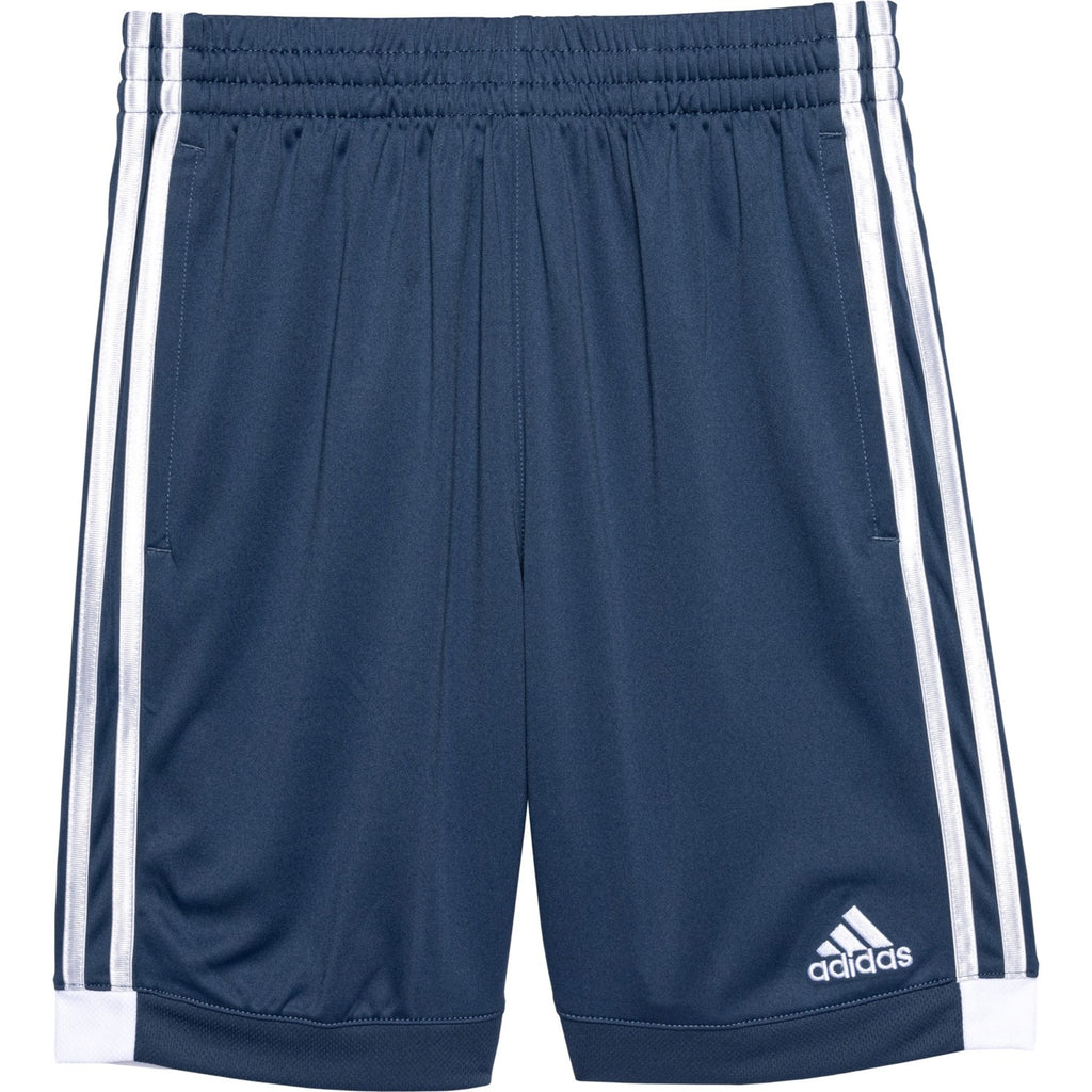 ADIDAS BOYS SHORTS - 243 WINNER BLUE SZ MEDIUM 10 12 - SOCCER BASKETBALL