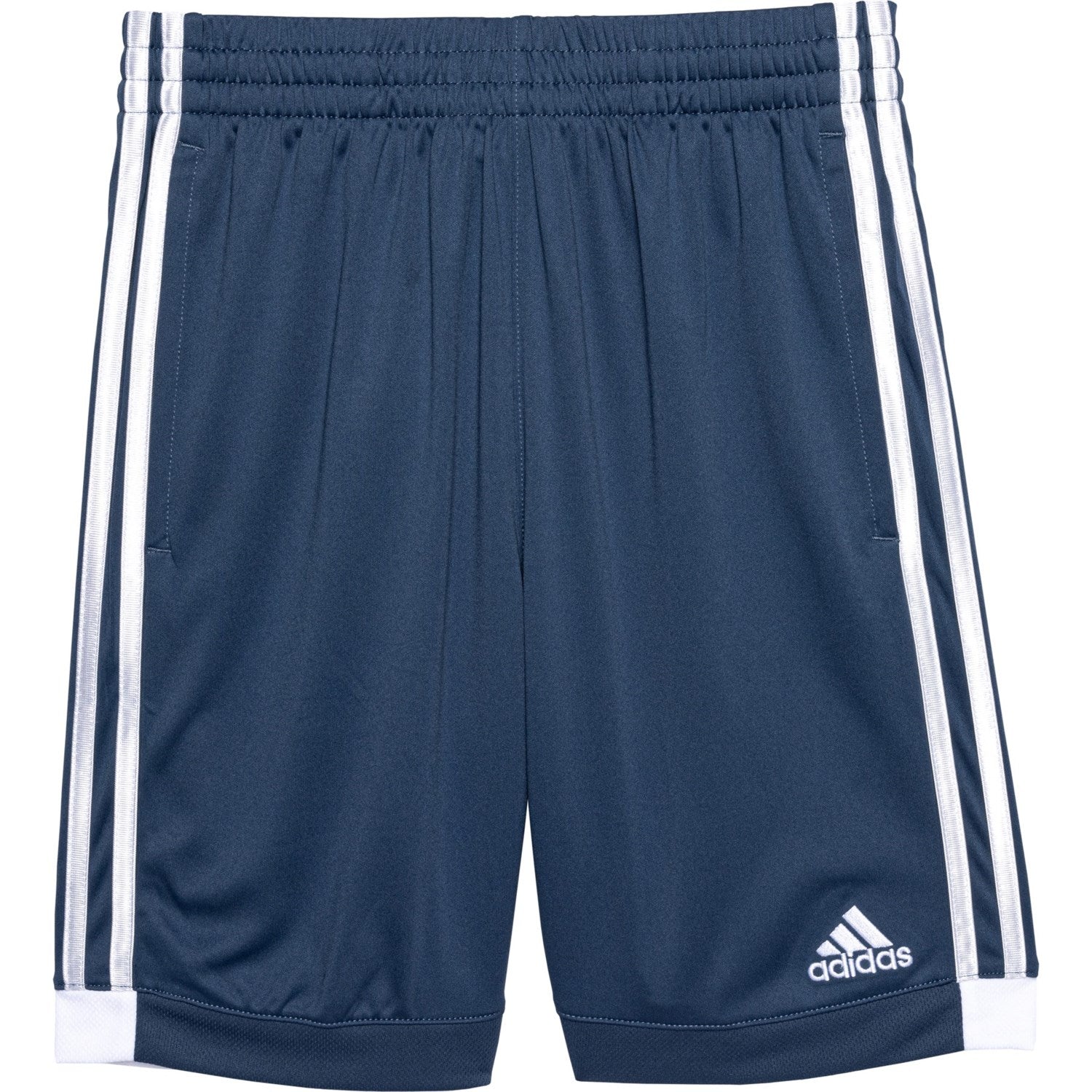 ADIDAS BOYS SHORTS - 243 WINNER BLUE SZ MEDIUM 10 12 - SOCCER BASKETBALL