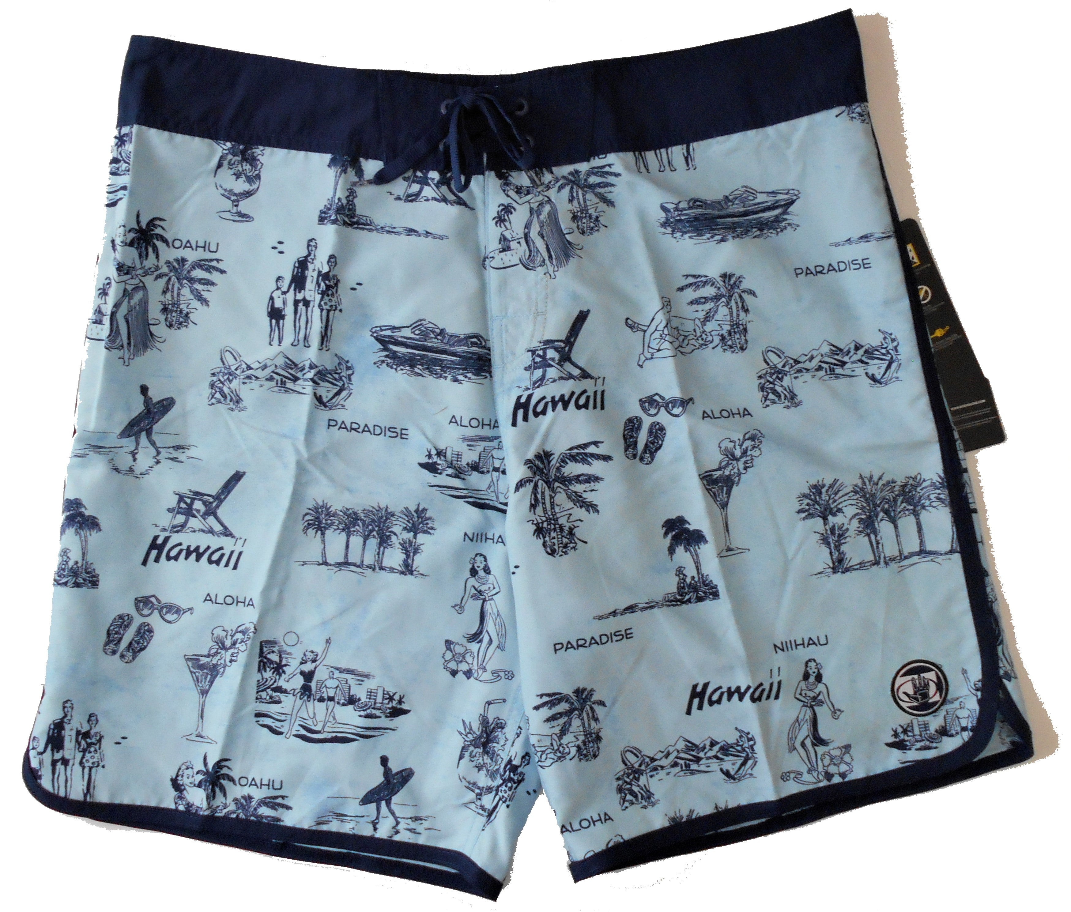 BODY GLOVE SWIMSUIT MENS - SZ 38 XLARGE - BLUE PARADISE - BOARD SHORTS SWIM
