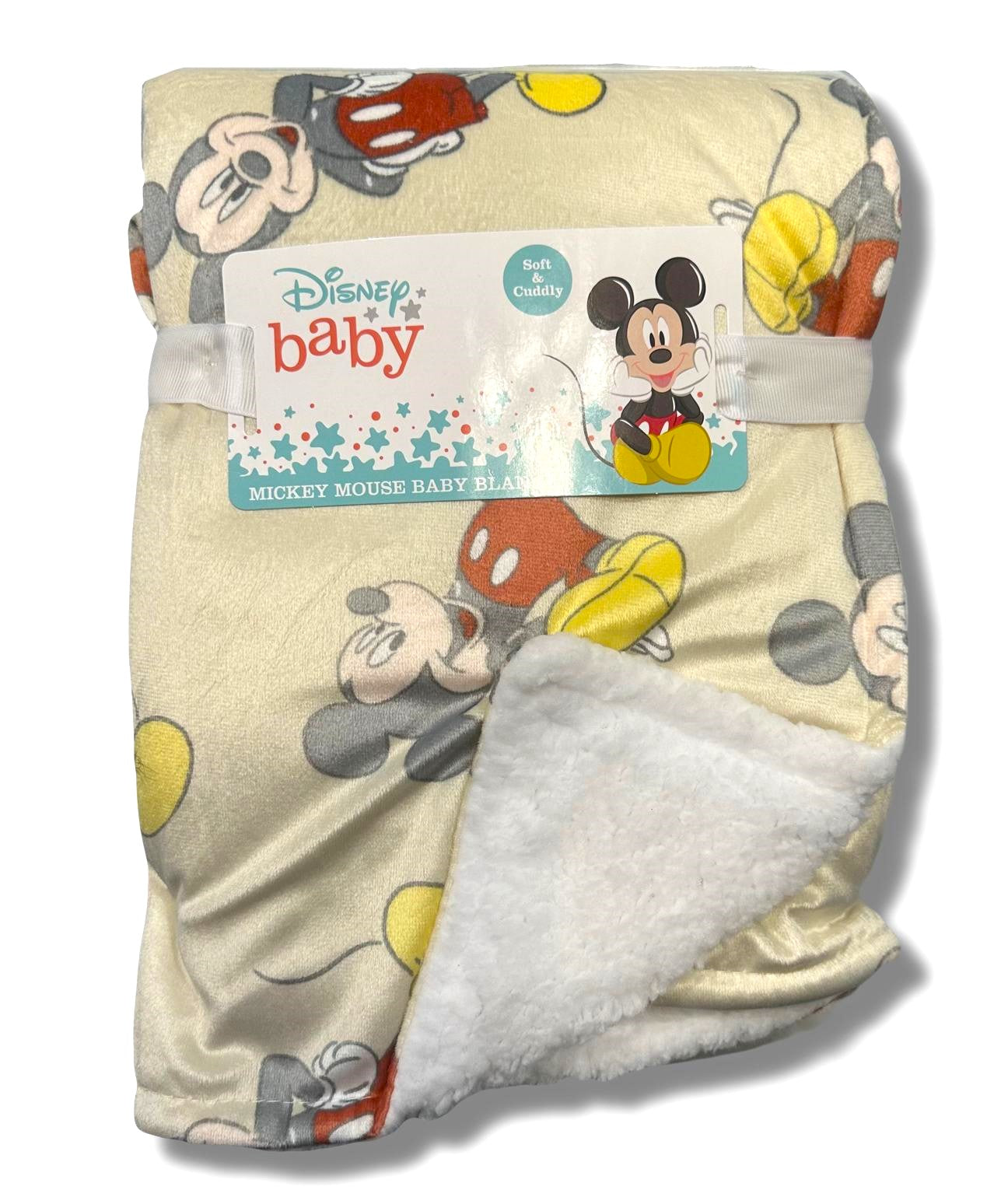 BLANKET PLUSH - DISNEY BOYS 243 - MICKEY MULTI CREAM - BABY TODDLER CRIB BED