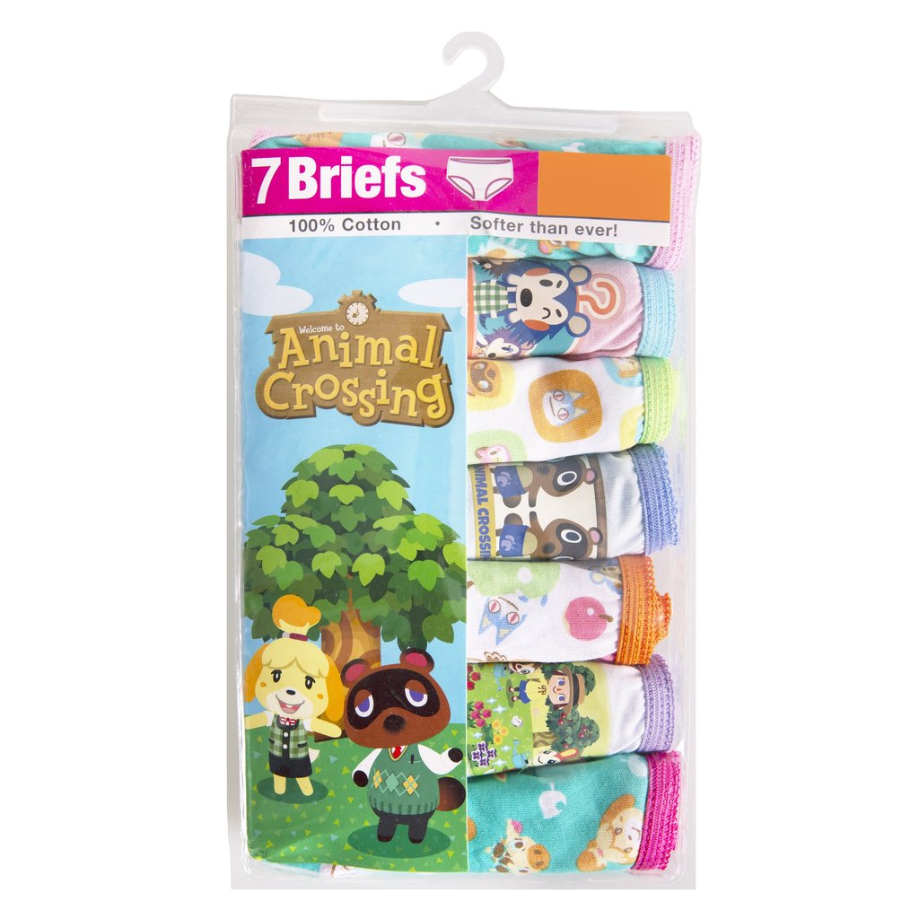 PACK 7 UNDERWEAR GIRLS - ANIMAL CROSSING SZ 6 - DISNEY BRIEF PANTIES CALZONES X7