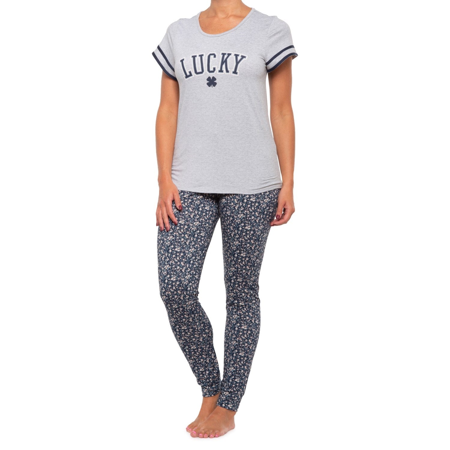 LUCKY BRAND WOMEN'S - JOGGERS SET SZ LARGE - BRUSHED MICROFIBER TOP PANTS LONG