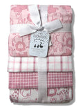 RECEIVING X4 - DUCK DUCK GIRLS 223- LION ELEPHANT - BLANKETS COTTON 4 PACK BABY