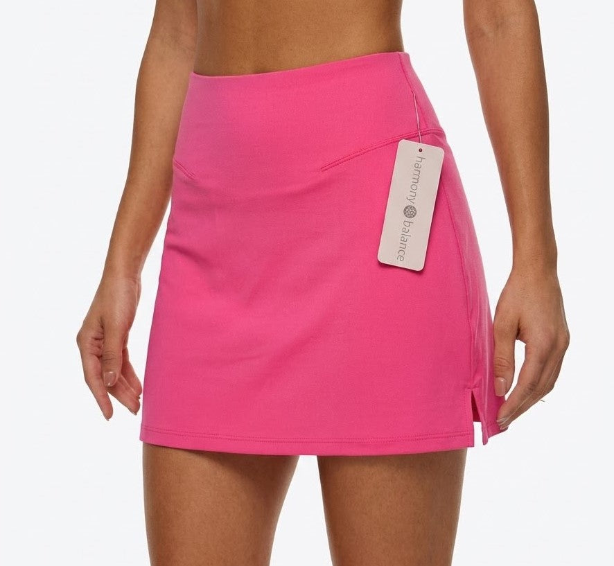 HARMONY BALANCE WOMEN - ATHLETIC SKORT SZ LARGE PINK - SPORT TENNIS UV 50+
