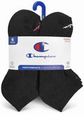 CHAMPION SOCKS WOMEN'S - LOW CUT - 263 BLACK PINK WHITE - SHOE SZ 5-9 PACK 6