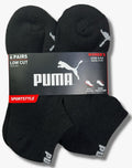 PUMA SOCKS WOMEN'S - LOW CUT 253 - SOLID - BLACK 3 - SHOE SZ 5-9.5 -PACK 6