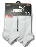 PUMA SOCKS WOMEN'S - LOW CUT 253 - RIBBED WHITE - SHOE SZ 5-9.5 -PACK 6