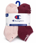 CHAMPION SOCKS WOMEN'S - LOW CUT - 263 PINK WINE - SHOE SZ 5-9 PACK 6