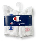 CHAMPION SOCKS GIRLS X6 - CREW 263 - PINK LOGO - SHOE 3Y-5Y / 6-8.5 6 PACK