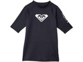 ROXY GIRLS TOP - RASHGUARD SZ 3 3T BLACK- TEE SHIRT SHORT SLEEVE UPF 50+ KIDS