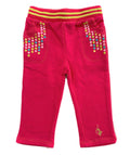 BABY PHAT GIRLS PANTS - PINK RASPBERRY SZ 3 6 MONTHS - BABY FLEECE DOTS