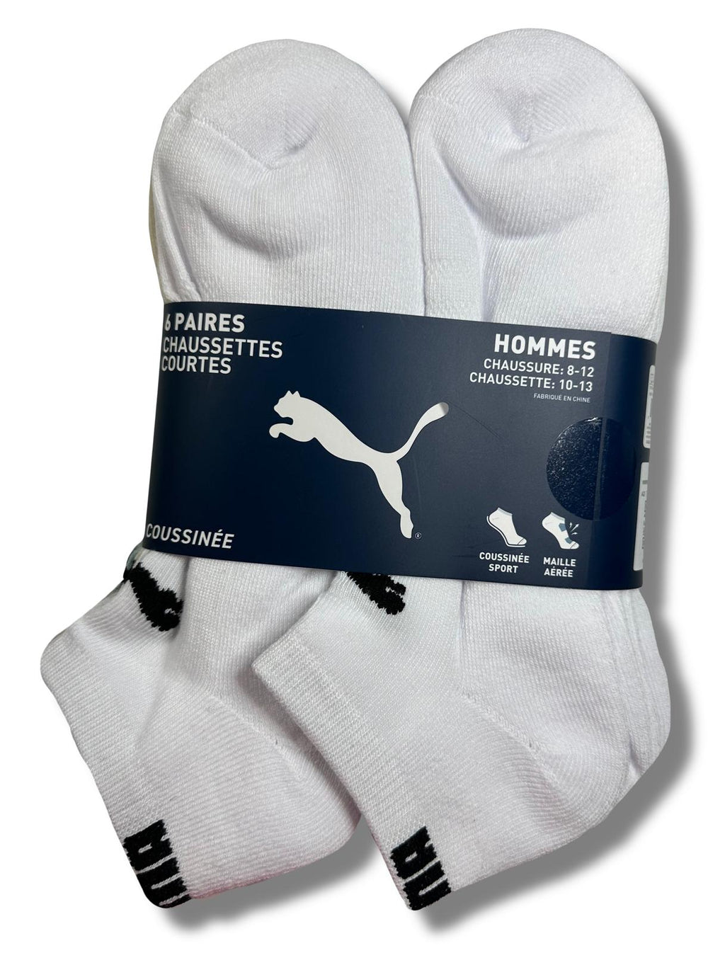 PUMA SOCKS MEN'S - LOW CUT - SOLID 253 - GREEN BLUE - PACK 6 XX