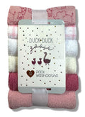 WASHCLOTHS GIRLS - DUCK DUCK GOOSE 243 - PINK ELEPHANT - 12 PACK SOFT BABY BATH