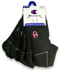 CHAMPION SOCKS WOMEN'S - LOW CUT - 263 BLACK LOGO - SHOE SZ 4-10 PACK 10