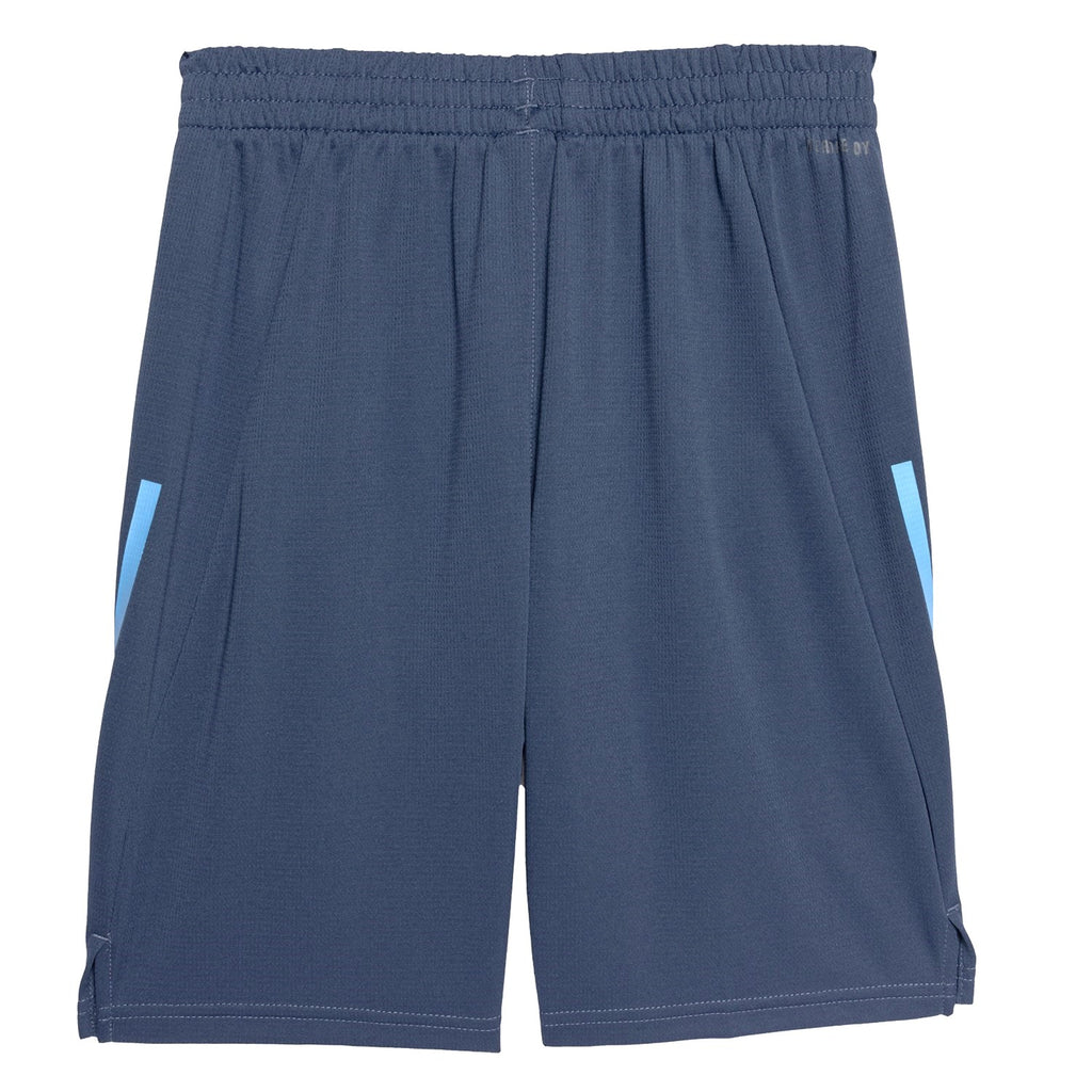 ADIDAS BOYS SHORTS - 243 3 STRIPE BLUE - SZ LARGE 14 16 - SOCCER BASKETBALL