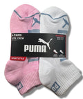 PUMA SOCKS WOMEN'S - QUARTER 243 - GLEE PINK BLUE - SHOE SZ 5-9.5 - PACK 6