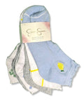 JESSICA SIMPSON SOCKS WOMEN'S - QUARTER 263 - LEMON BLUE - SHOE SZ 4-10 - PACK 6