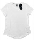 UNDER ARMOUR SHIRT WOMEN'S - 263 WHITE SZ LARGE - SHIRT TOP GYM SPORTS