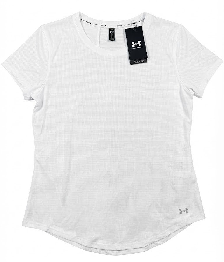UNDER ARMOUR SHIRT WOMEN'S - 263 WHITE SZ LARGE - SHIRT TOP GYM SPORTS