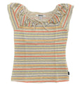 DKNY GIRLS TOP - STRIPED SAND SZ SMALL 8 - SHIRT SLEEVELESS PRINTED KIDS