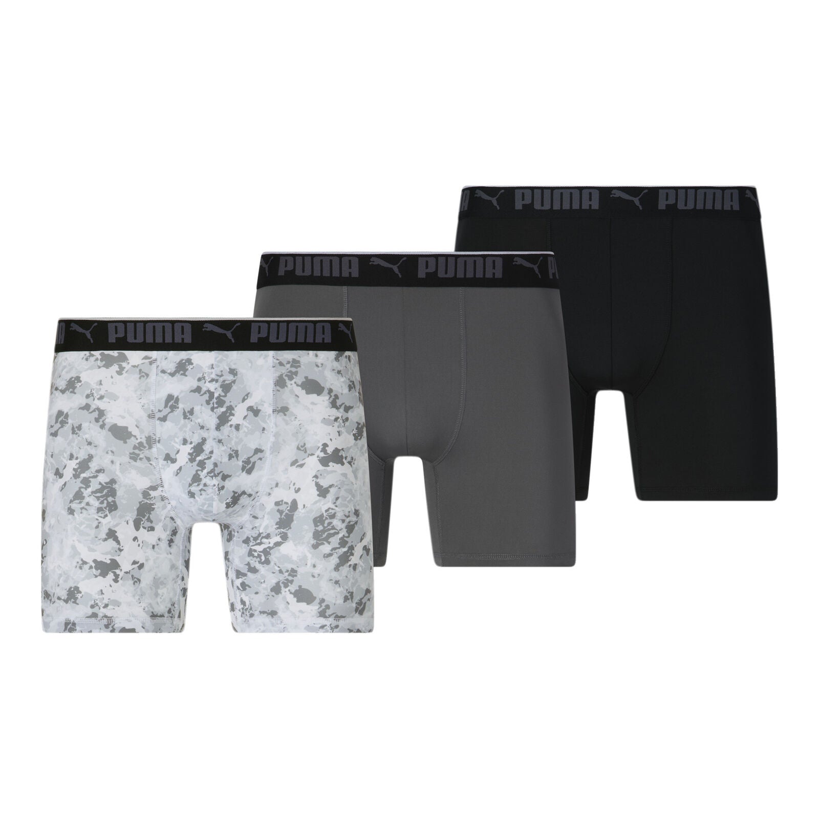 PUMA MEN'S 3 PACK - PHG 231 - WHITE CAMO MEDIUM - BOXER BRIEF UNDERWEAR PERFO