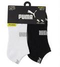 PUMA SOCKS WOMEN'S - LOW CUT 263 - FERN WHITE BLACK 2 - SHOE SZ 5-9.5 -PACK 6