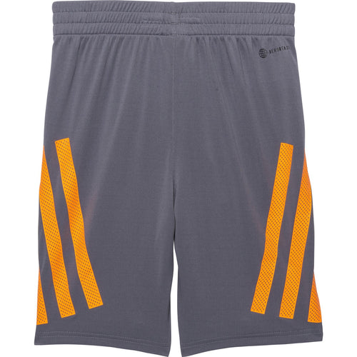 ADIDAS BOYS SHORTS - ORANGE BOLD GREY SZ XLARGE 18 20 - SHORTS PANT BASKETBALL