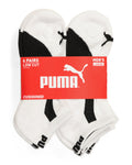 PUMA SOCKS MEN'S - LOW CUT - PIPE 223 - WHITE BLACK - LARGE (10-13) PACK 6 XX