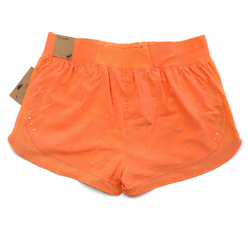 ASICS SHORTS WOMEN - 263 SZ LARGE ORANGE - 2 N 1 SHORTS PANTS RUNNING SPORT GYM