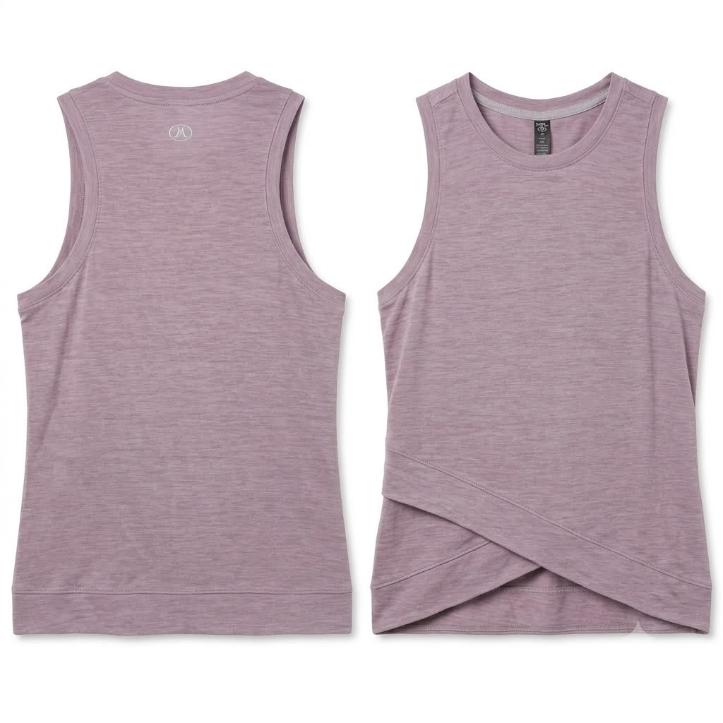 N.Y.L. SHIRT WOMEN'S - 263 PURPLE SZ MEDIUM - TANK TOP TENNIS GOLF GYM RUN