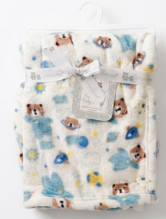 BLANKET PLUSH - CRIBMATES BOYS 263 - ASTRONAUTS - BABY TODDLER CRIB STROLLER BED