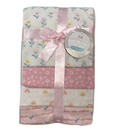 RECEIVING X4 - PETITE GIRLS 233 - FLOWERS RAINBOW - BLANKETS COTTON 4 PACK BABY