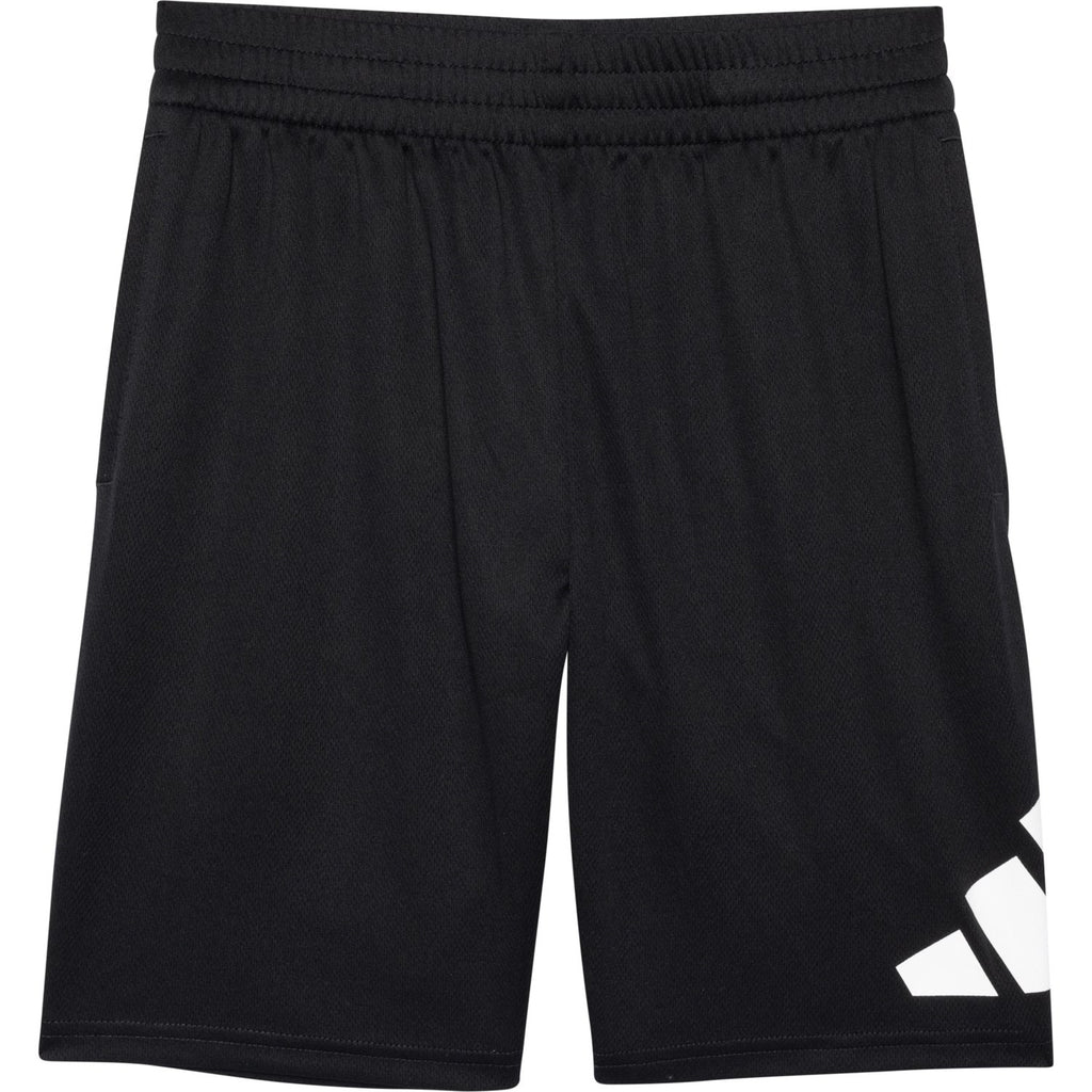 ADIDAS BOYS SHORTS - 253 SOLID BLACK SIDE - MEDIUM 10 12 - BASKETBALL PANTS