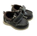 OSH KOSH SHOES BOYS - SZ 2 ADAM BOAT MOCASSIN - BROWN LEATHER BABY