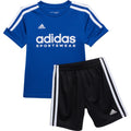 ADIDAS BOYS OUTFIT - 243 BLUE BLACK SZ 5 - BASKETBALL SOCCER SHIRT SHORTS SET 2