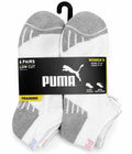 PUMA SOCKS WOMEN'S - LOW CUT 263 - ASHY WHITE GREY - SHOE SZ 5-9.5 - PACK 6
