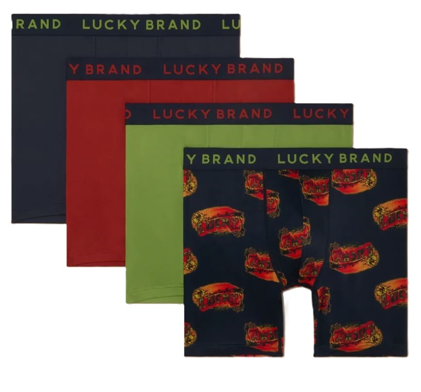 LUCKY BRAND BOXER X4 - 253 GREEN - MEDIUM - MEN BRIEF UNDERWEAR PACK P578