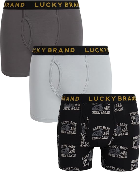 LUCKY BRAND BOXER X3 - 243 HAPPY DAYS - MEDIUM - MEN BRIEF UNDERWEAR PACK P482