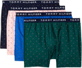 TOMMY HILFIGER MEN X4 - 253 MICRO GREEN - MEDIUM 4 PACK WOVEN BOXER UNDERWEAR