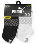 PUMA SOCKS WOMEN'S - LOW CUT 263 - NET - BLACK GREY - SHOE SZ 5-9.5 -PACK 6