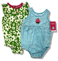 CARTER'S GIRLS OUTFIT - SET 2 PCS BODYSUIT DRESS - SZ 6 MONTHS STRIPED FLOWER