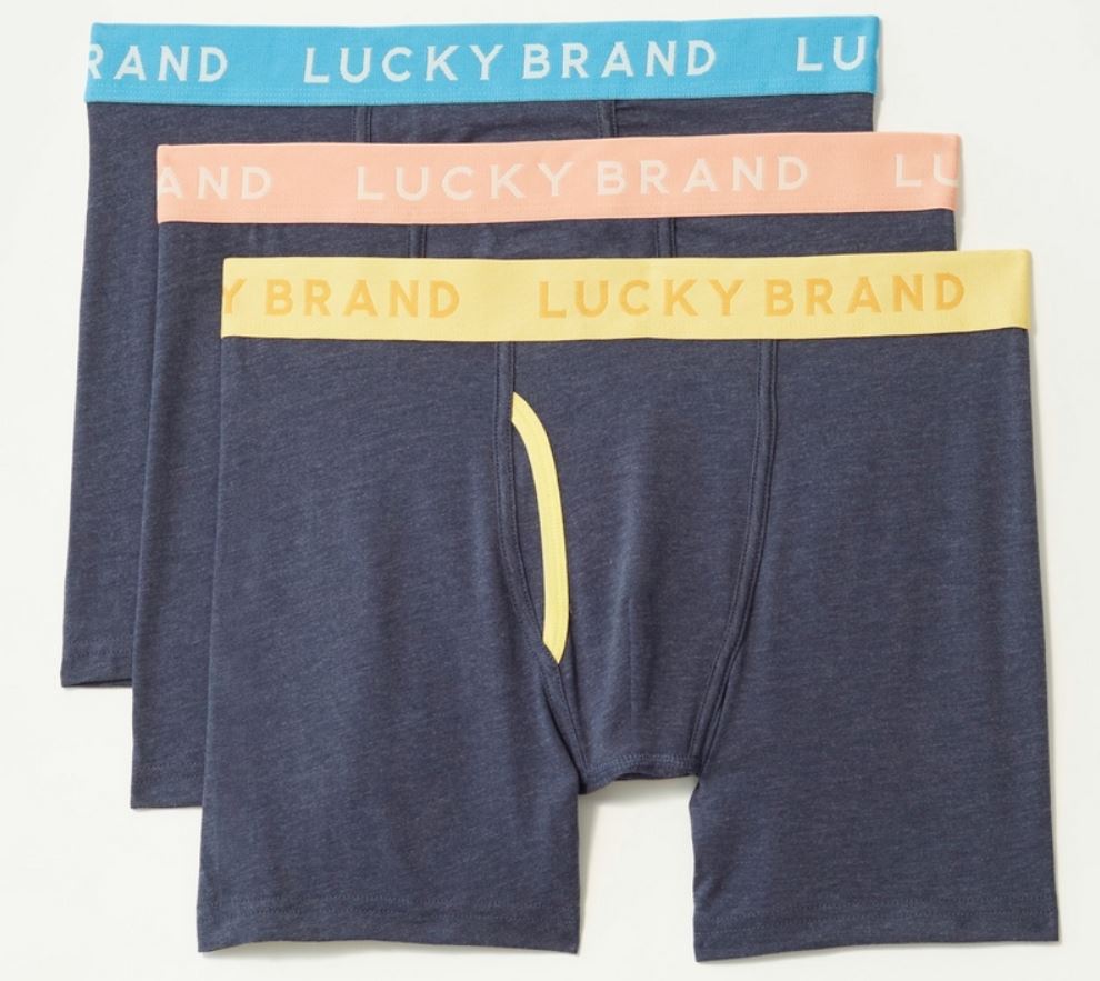 LUCKY BRAND BOXER X3 - 233 MULTI BLUE - LARGE - MEN BRIEF UNDERWEAR PACK P316