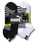 PUMA SOCKS WOMEN'S - LOW CUT 243 - BLISS BLACK WHITE - SHOE SZ 5-9.5 - PACK 6