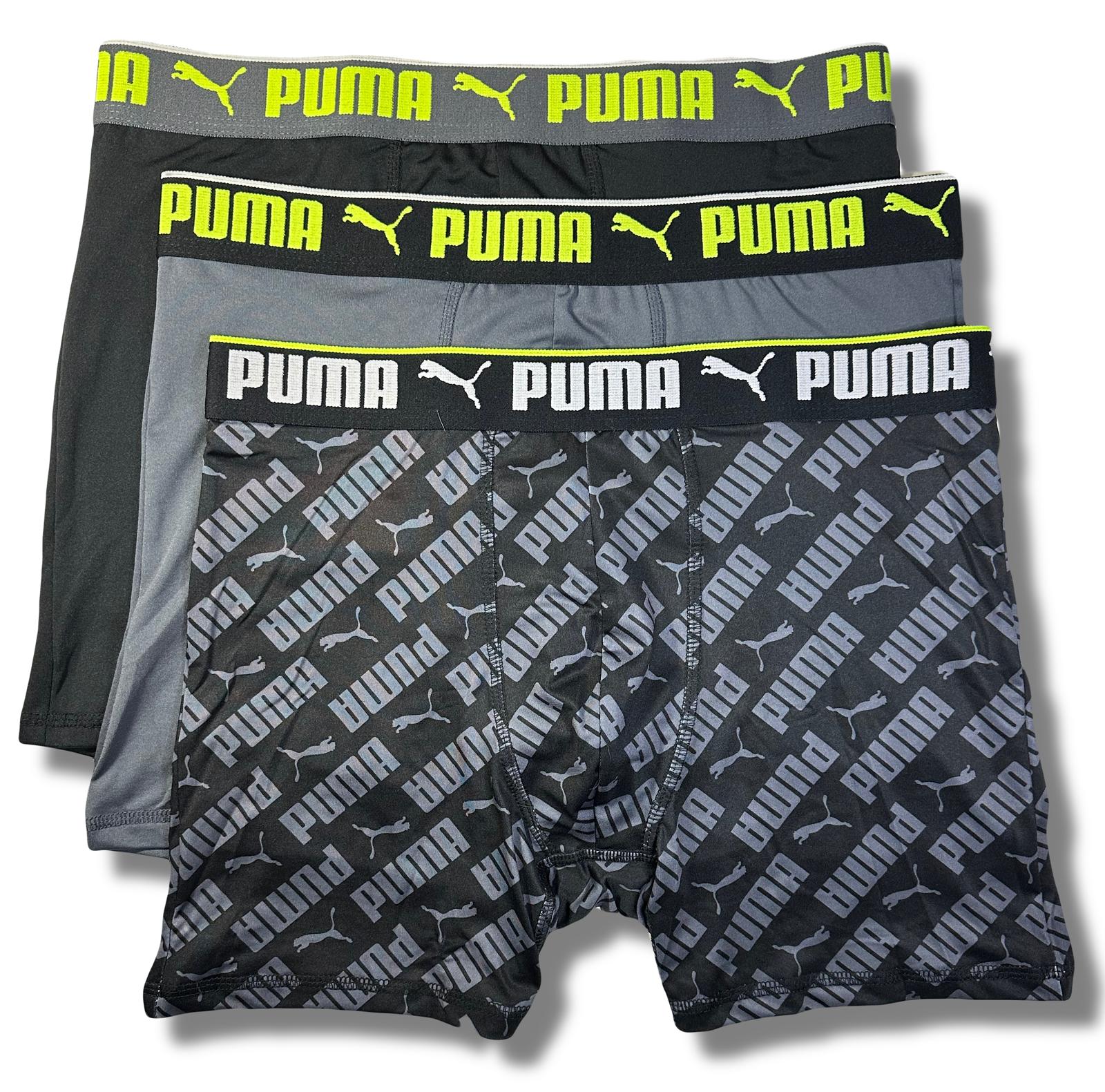 PUMA MEN'S 3 PACK - PHG 243 842 GREY - MEDIUM - UNDERWEAR X3 BOXER BRIEF